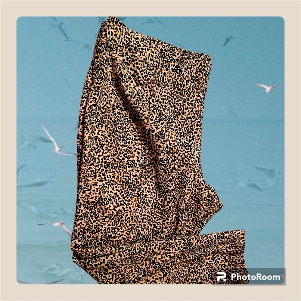 Old Navy Stevie High Rise Leopard Skinny Pull On Pant Size XXL